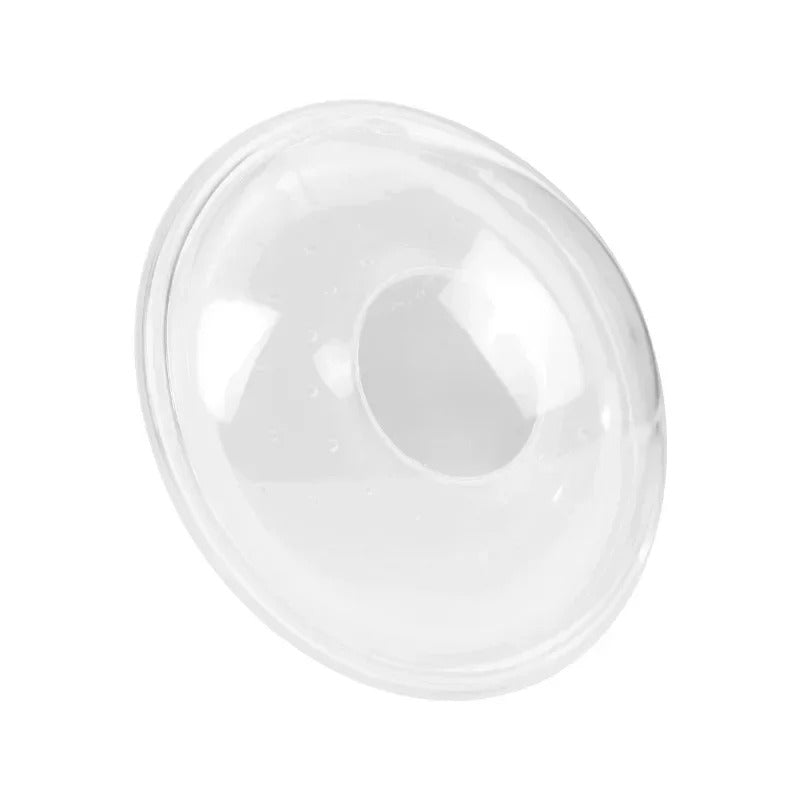 Coquille recueille-lait transparente vue de face