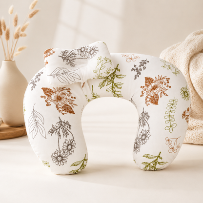 Coussin d'allaitement NidDouillet™ motif Feuilles