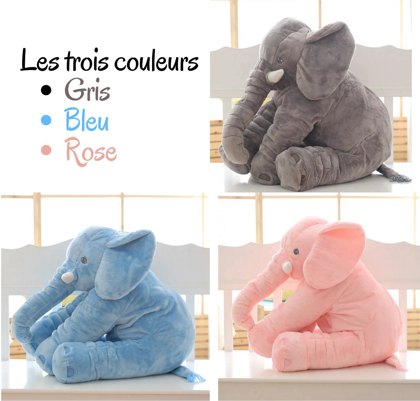 Éléphant Oreiller - Joyeux Lutins