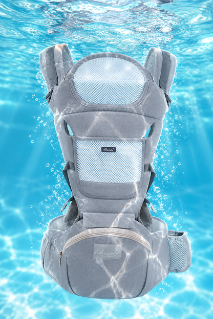 AËL Porte bébé hip seat coloris Gris Perle - porte bébé siège de hanche élégant