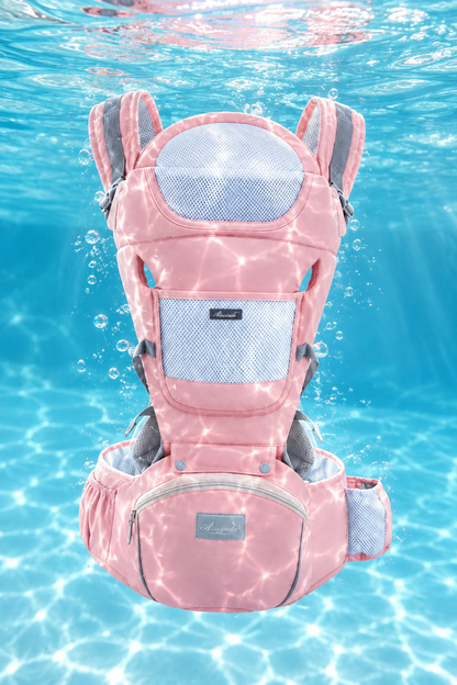 AËL Porte bébé hip seat coloris Rose Doux - porte bébé siège de hanche doux et confortable